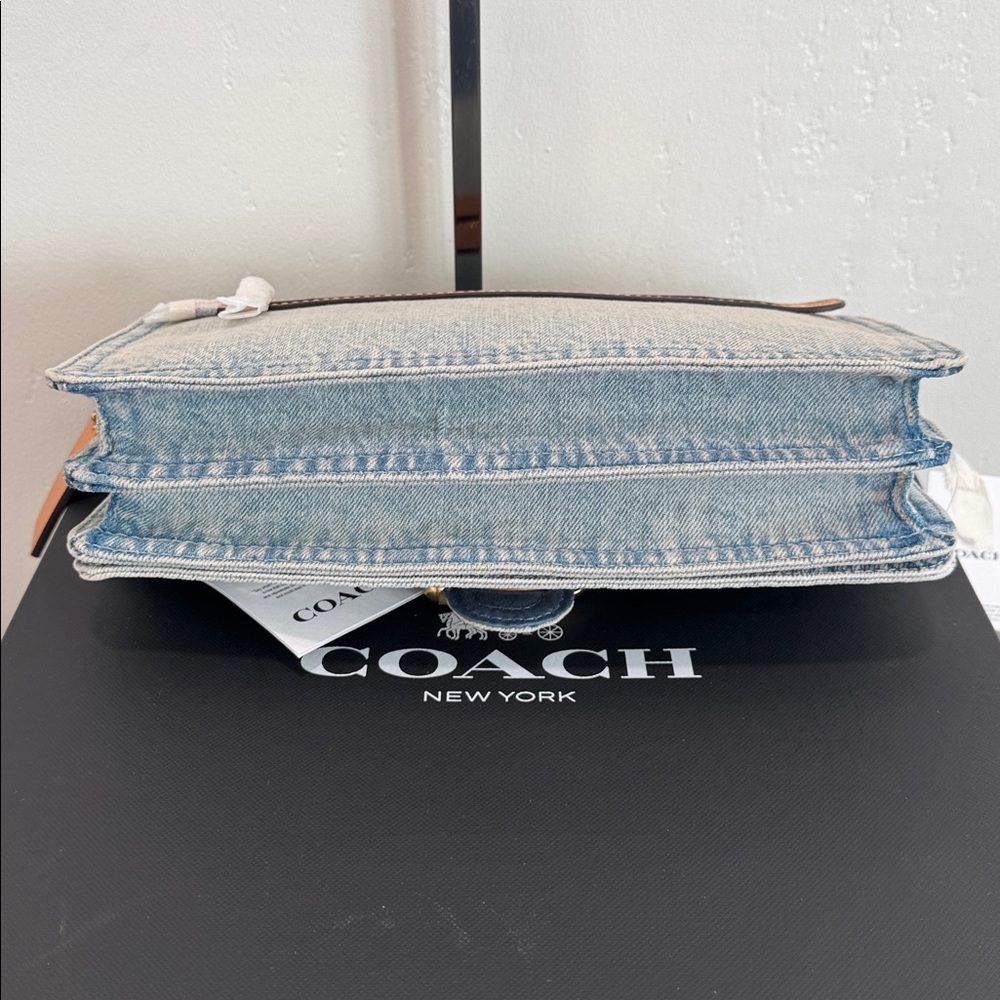 Coach Denim Crystal Tabby Shoulder Bag - Picture 5 of 7